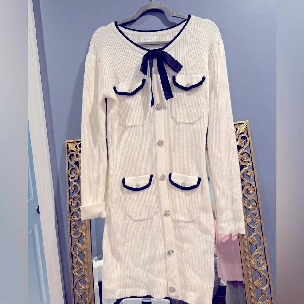 Bow sweater dress